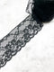 Black Floral Scalloped Lace Trim by the yard NLT00499